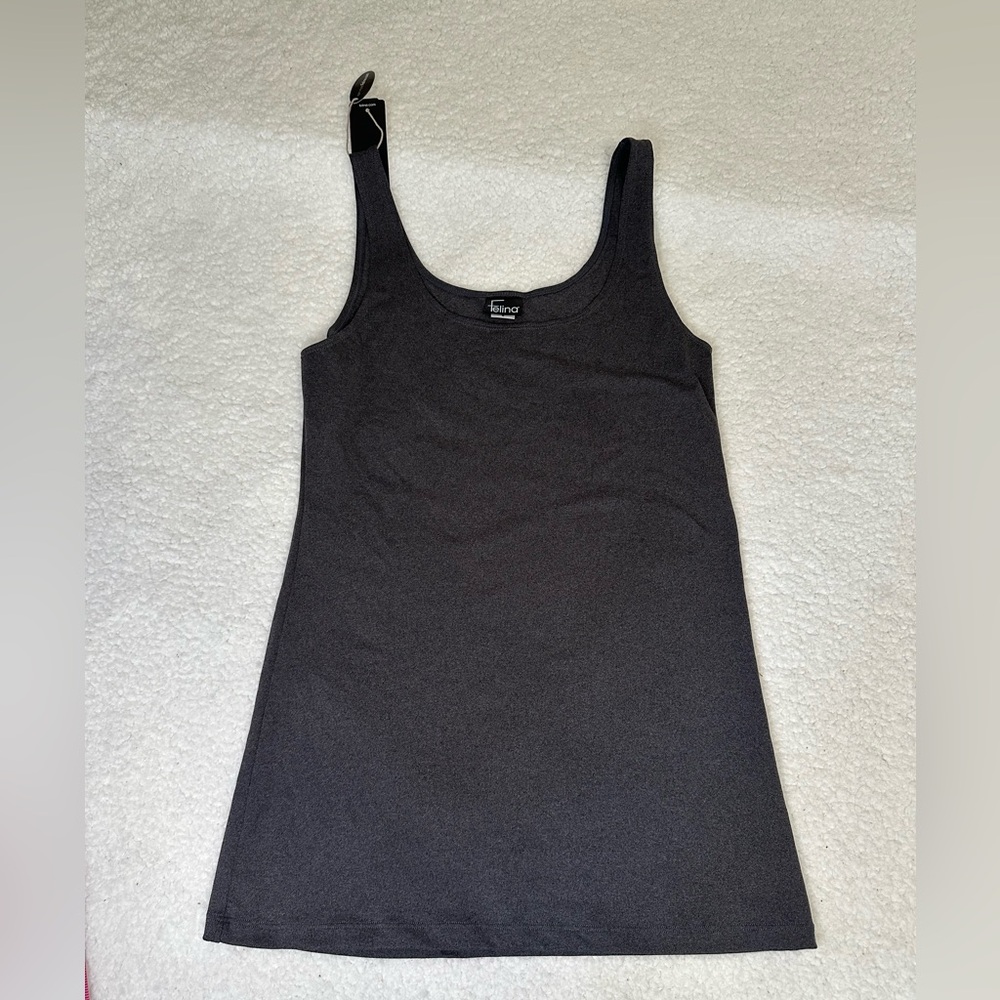 Felina charcoal grey scoop neck tank